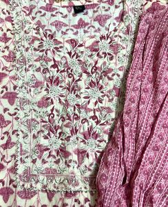 Pink Printed Kurta Set