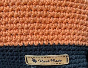 Striped Crochet Tote Bag