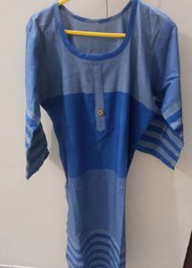 Blue color Stripted Design Kurta