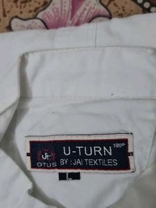 U-Turn White Band Collar Shirt