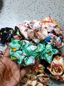 COMBO OF 15+3 Cute Cartoon Scrunchies