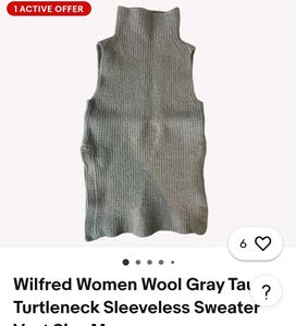Gray Knit Turtleneck Vest