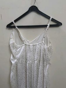 Floral Print White Dress