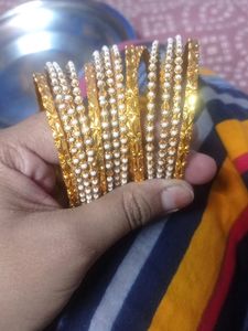 36 Piece Of Golden And Moti Based Churi