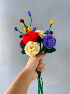 Crochet Flower Bouquet Rose