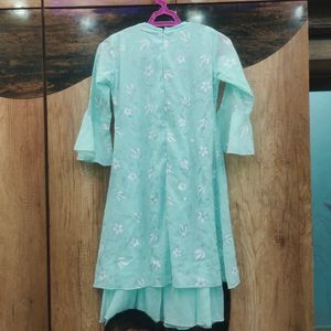 cyan blue shiny party wear dress/kurti💙😍
