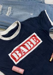 Crop Fitted T Shirt