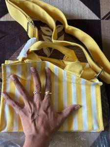 Nina Ricci Yellow Stripe Tote