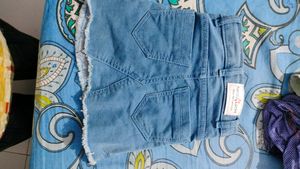 Denim Girl  Embroidered Skirt