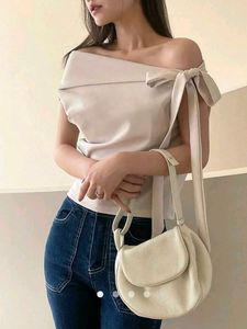 Elegant Off-Shoulder Bow Top