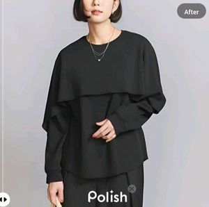 New With Tag Korean Double Black Blouson