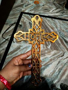 Wall Cross Golden Colour
