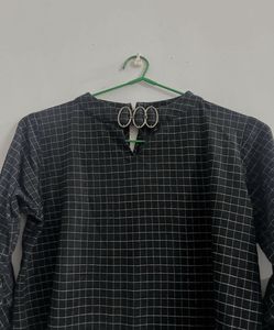 Checkered Bell Sleeve Top/ Vintage y2k inspired
