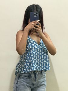 Printed Desi Halter Top