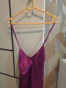 Purple Satin Dress