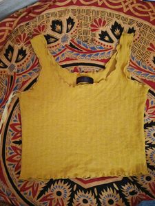 Mustard Top And Muti Colour Cap