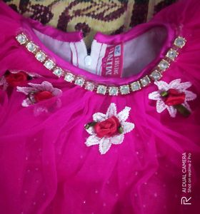 COMBO New Style Rose Pink And Sky Blue Frock