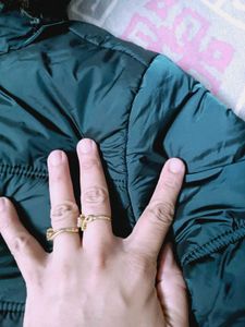 teal green Puffer winter Jacket