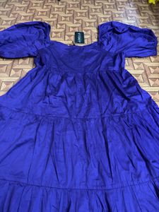 Blue Smella Tiered Mini Dress