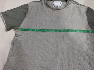 Unique Striped and Solid Panel Tee