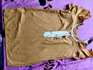 Yellow Plain Simple Kurti