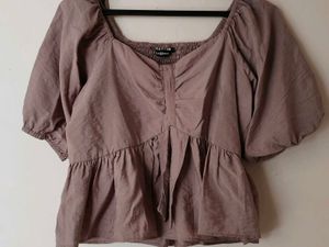 Mauve Peplum Top