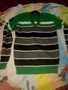 Mens Striped Knit Sweater