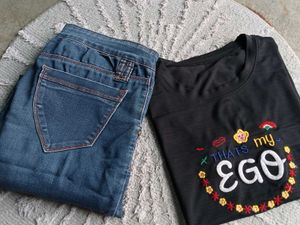 Outfit: Jeans & Embroidered Tee