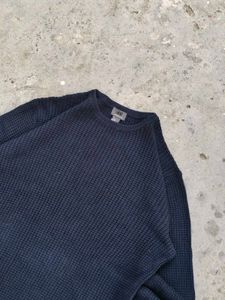 H&amp;M Navy Waffle Knit Sweater