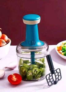 Manual Hand Press Push Vegetables Chopper Six Shar