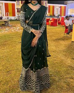 Green Lahanga Choli Set