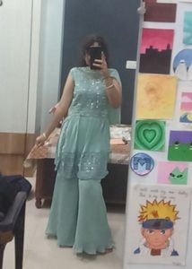 Elegant Blue Sharara Suit