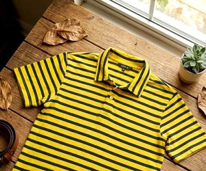 Striped Yellow &amp; Black Polo Shirt