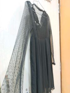 Sheer Sleeve Lace Dress