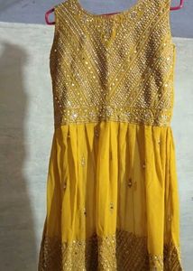 Mustard Sharara Suit Set