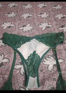 Green Lace Lingerie Set