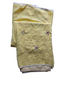 Elegant Lemon Yellow Embroidered Saree | Floral De