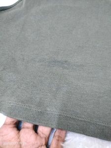 Olive Green Cropped Tank Top