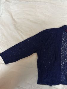Navy Blue Net Shrug