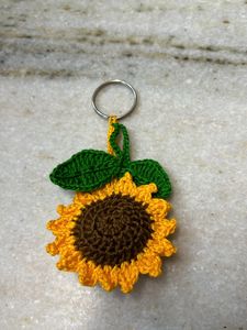 Sunflower CROCHET KEYCHAIN HANDMADE
