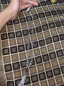 Silver-Tone Beaded Chain Necklace