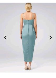 Silky Greyish blue Slip Dress