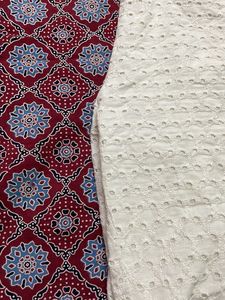 Printed Kurti with White Pants