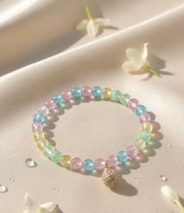 Pastel Bead Bracelet with Charm( pack of 2)