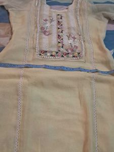 Like New Kota Doriya Suit With Embroidery  Duppata