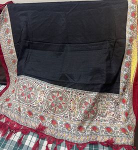 Elegant Black & Red Dupatta