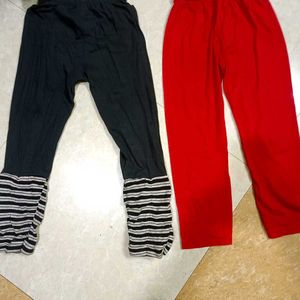Kids' Leggings - Red &amp; Black