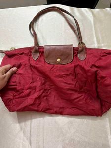 Longchamp Red Tote Bag