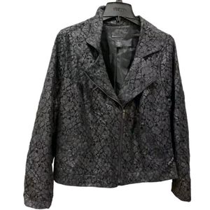 NEW LANE BRYANT PLUS SIZE LACE MOTO JACKET