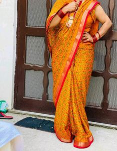 georgette sare with stiched blouse